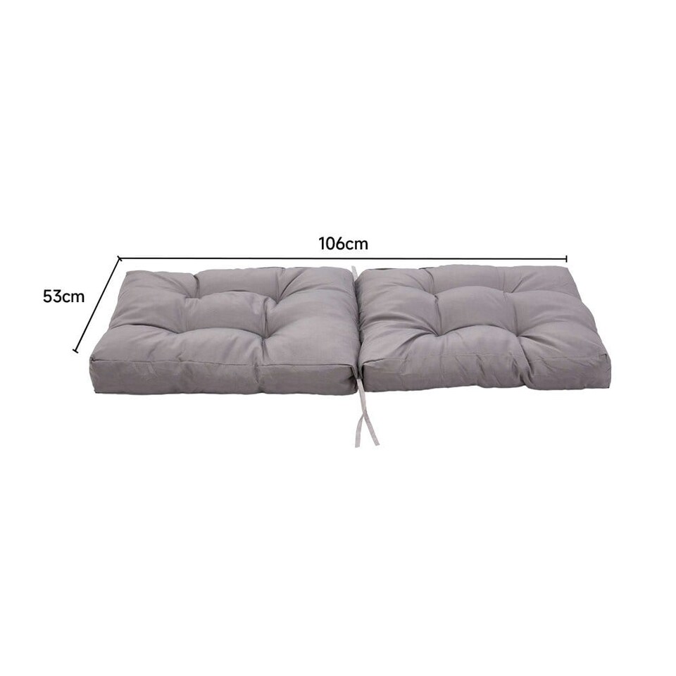 image 1 of Living and Home Outdoor Thickened Chair Cushion, 106x53cm, Dark Grey