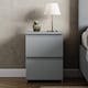 image 6 of Vida Designs Denver 2 Drawer Large Bedside Chest Cabinet Table Nightstand, Grey