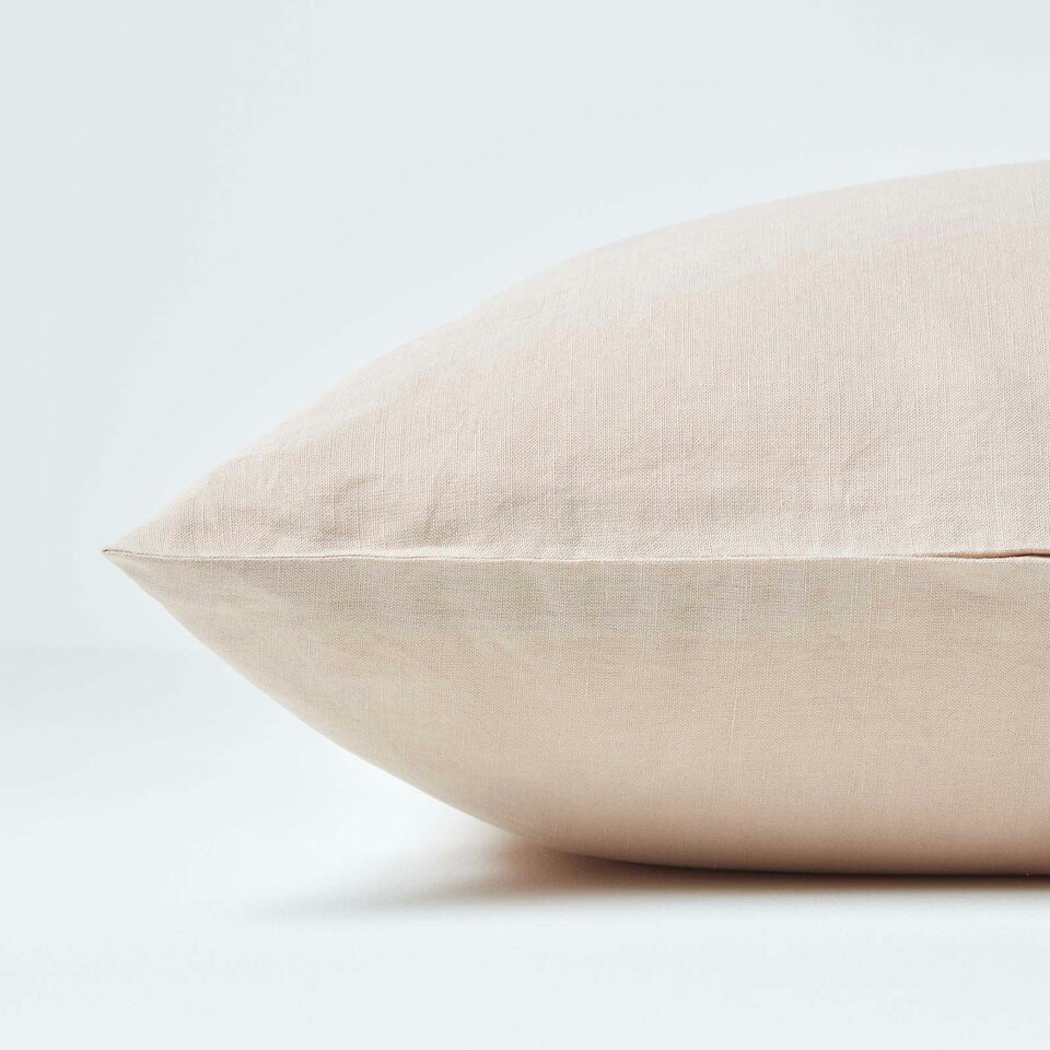 image 1 of Homescapes Natural European Size Linen Pillowcase - 40 x 40 cm Cream