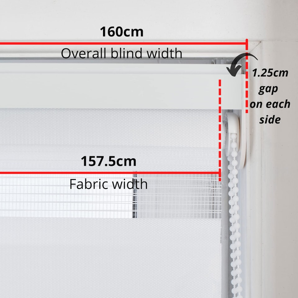 image 1 of Day and Night Zebra Roller Blind 160cm Wide x 165cm Long | Grey | Grey