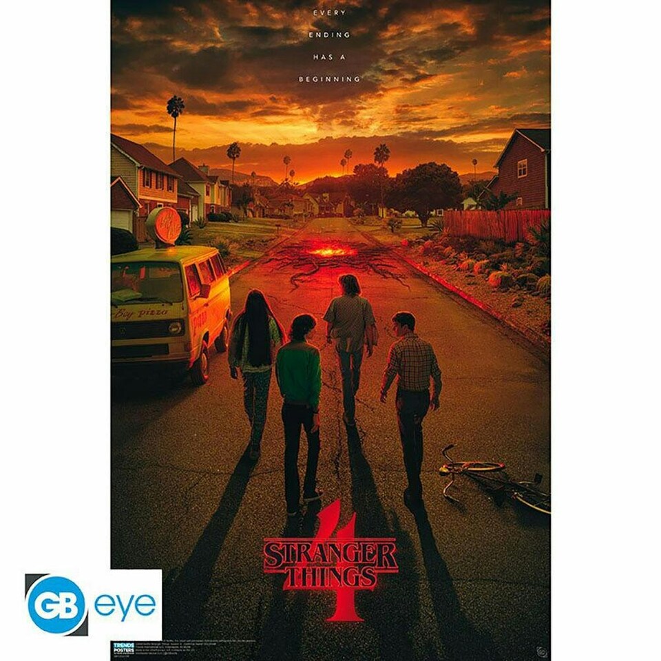 Stranger Things California Poster - Red/Black/Yellow - 61cm x 91cm