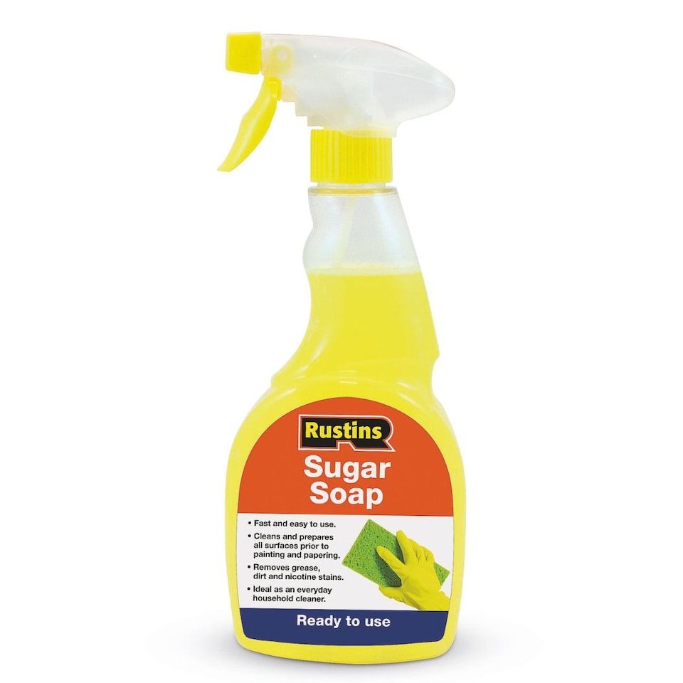image 1 of Rustins Ready to Use Sugar Soap 500ml Trigger Spray | Yellow | 1