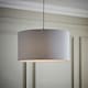 image 2 of ValueLights Reni Large Grey Fabric Pendant Shade | Grey