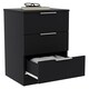 image 9 of Vida Designs Trega 3 Drawer Bedside Chest Bedroom Storage Unit, (H) 50cm x (W) 39cm x (D) 28cm, Black