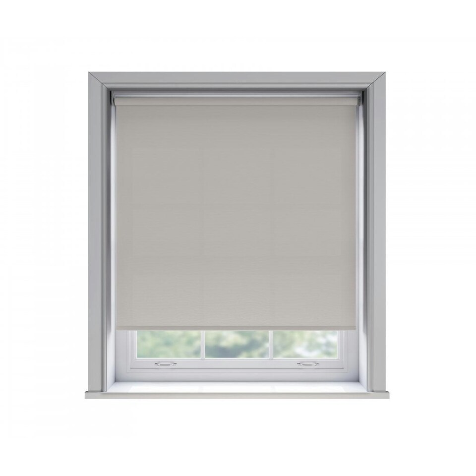 110cm No Drill Mink Thermal Blackout Roller Blind (170cm Drop) Brown