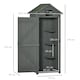 image 5 of Outsunny Wooden Garden Storage Shed Tool Storage Box, Cabinet Grey