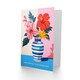 image 2 of Mum Happy Magnolia Lilies Modern Bold Colourful Bouquet Vase Her Birthday Card