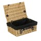 image 1 of 36cm Wicker Picnic Basket with Lining Black | Black | One Size