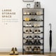 image 4 of HOMCOM Shoe Rack, 8-tier Shoe Storage Shelf for 21-24 Pair Shoes for Entryway