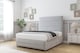 image 2 of Sloomy Monaco Silver Plush Divan Bed With Mattress 2 Drawers Left Side With 26" Strutted Headboard & 12" Matching Footboard 4' Small Double | Silver | Silver | Small Double | 1