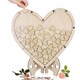 image 3 of Heart Shaped Decorative Wedding Guest Book with Display Stand