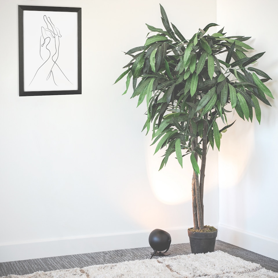 image 1 of Modern Adjustable Matt Black Projector LED Table-Floor Uplighter with Gold Inner | Black