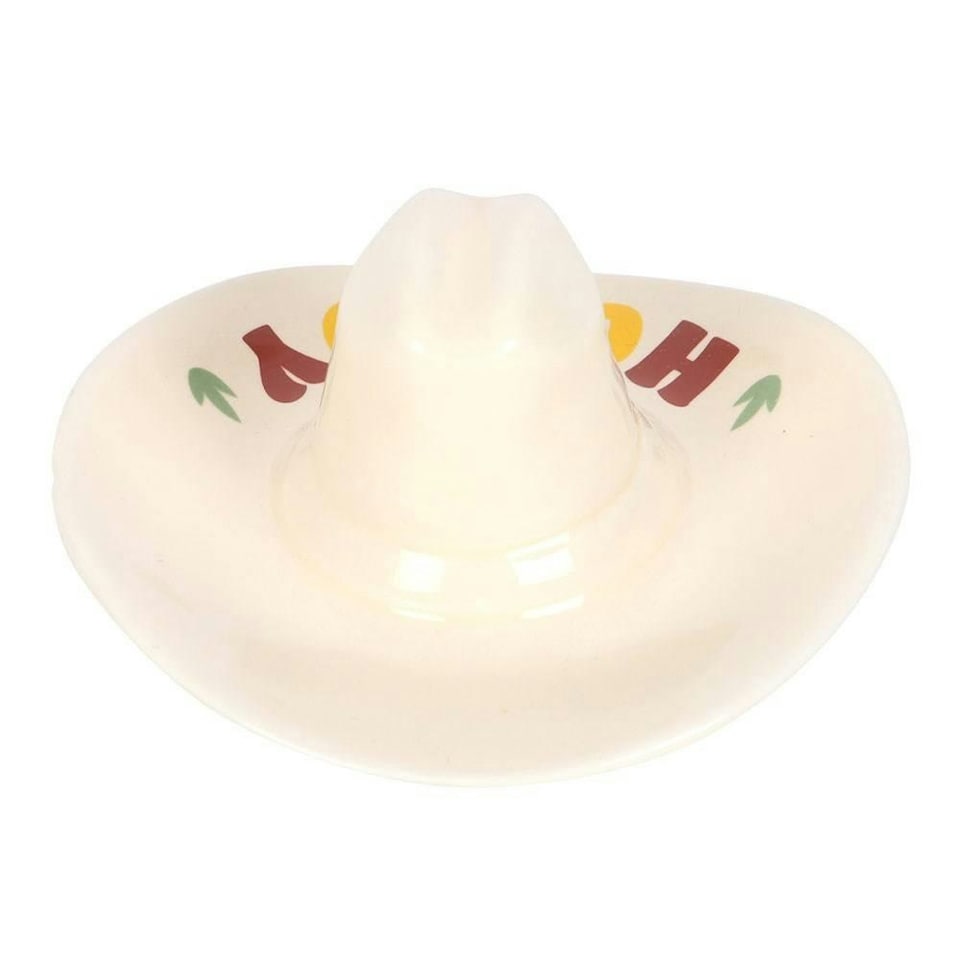 image 1 of Something Different Howdy Cowboy Hat Trinket Dish - White - One Size