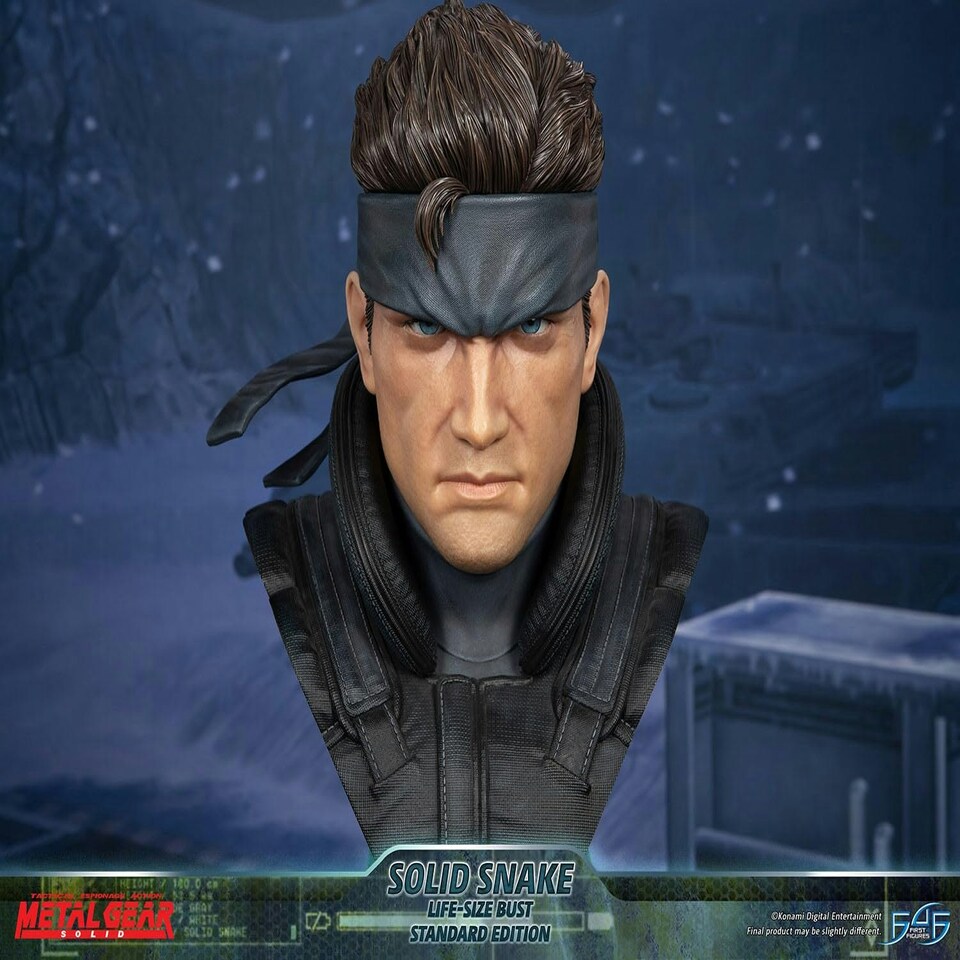 First4Figures - Metal Gear Solid (Solid Snake Life-Size Bust) RESIN Statue /Figures - First4Figures