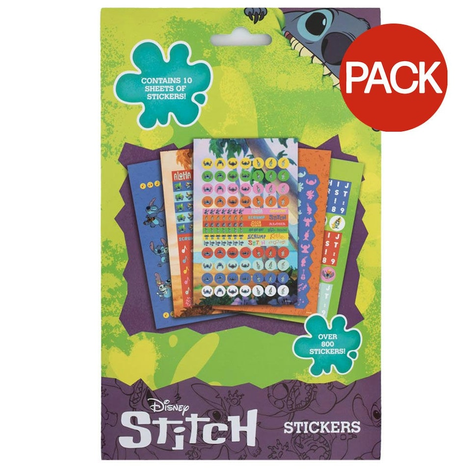 image 1 of Lilo & Stitch Stickers (Pack of 800) - Multicoloured - One Size