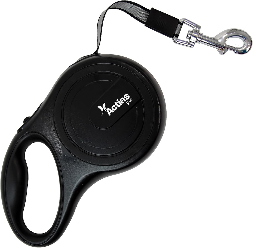 image 1 of Actiaspet Retractable Dog Lead Training Pet Leash 8m Max 50kgs Extendable (Black)