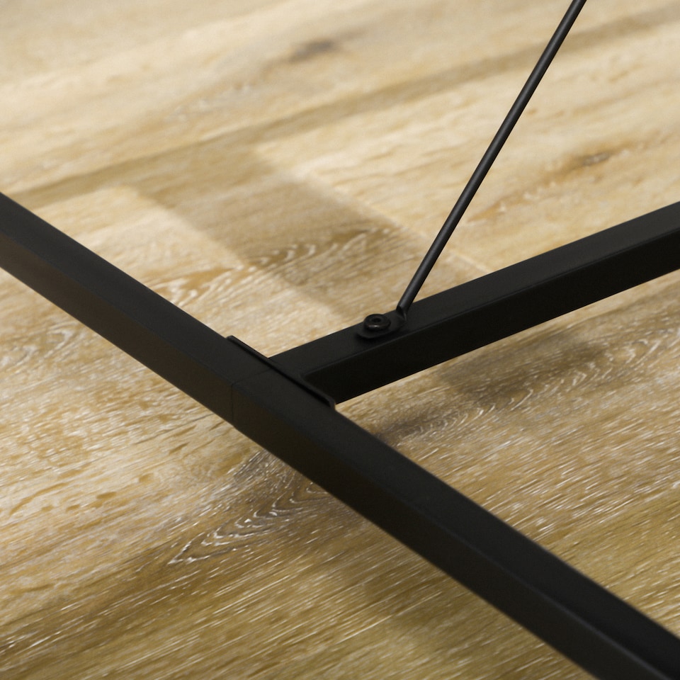 image 1 of HOMCOM Dining Table and Bench Set for 4, Kitchen Table with 2 Benches, Space Saving Dining Room Sets, Natural