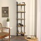image 2 of Decorotika Alice 180 cm 5-tier Metal Frame  Corner Bookshelf  - 45 cm W x 19.6 cm D x 180 cm H