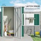 image 4 of Outsunny Outdoor Storage Shed Steel Garden Shed w/ Lockable Door Green