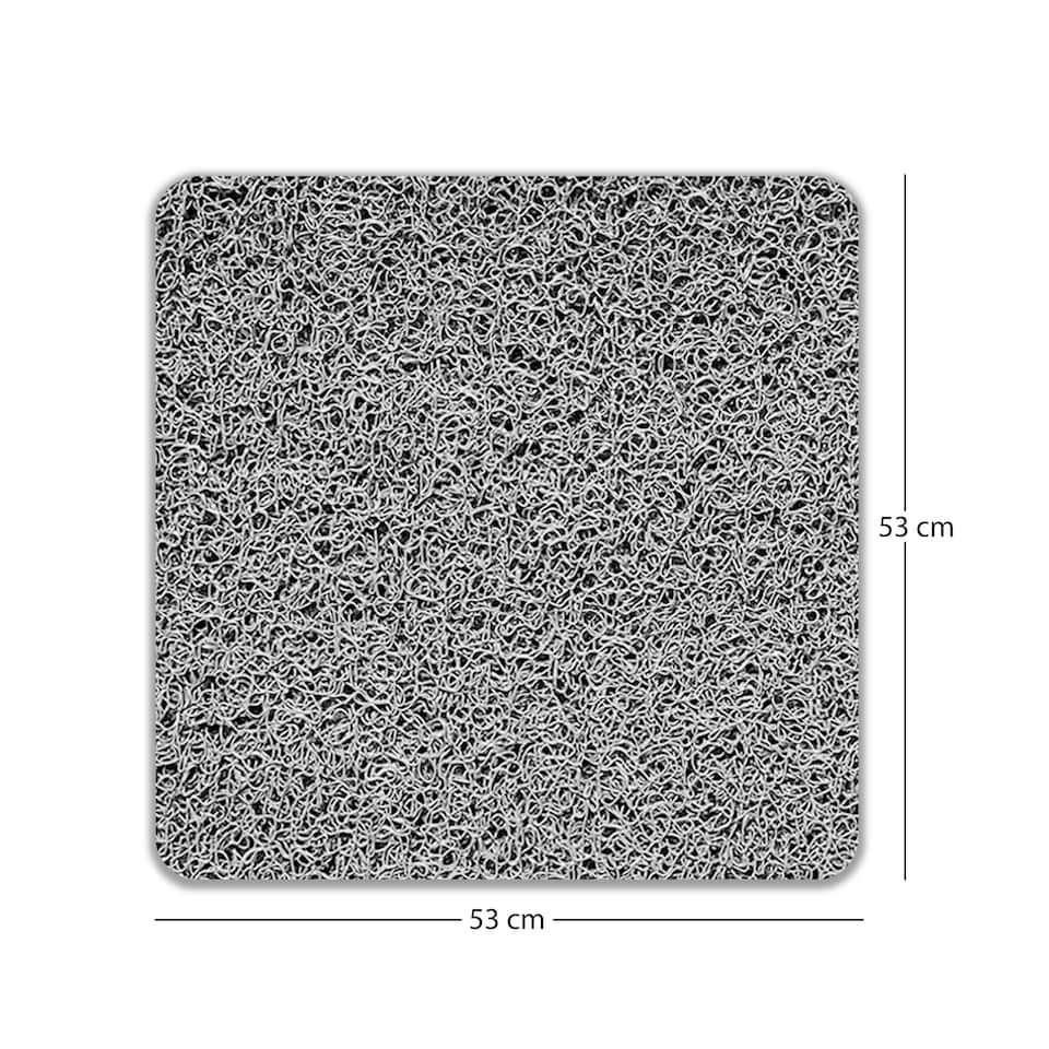 image 1 of Spaghetti Anti Slip Loofah Shower Mat - Square Shower Mat 53cm x 53cm