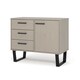 image 1 of Texas 1 Door 3 Drawer Sideboard in Antique Waxed Pine - Industrial Style with Metal Legs | Grey | Grey | One Size | 1