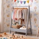 image 2 of Junior Vida Kids Bedroom Furniture Space Saving Foldable Clothing Rack - Grey