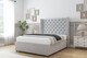 image 2 of Sloomy Dior Silver Plush Divan Bed With Mattress No Drawers With 54" Wingback Headboard 5' King | Silver | Silver | King | 1