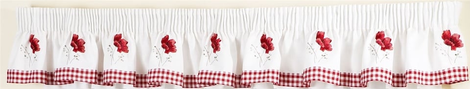 image 1 of Poppies Kitchen Curtain Pelmet - 353cmx25cm