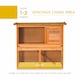 image 3 of Pawhut 90cm 2 Tiers Rabbit Hutch Wooden Pet Cage Run Vintage Bunny House