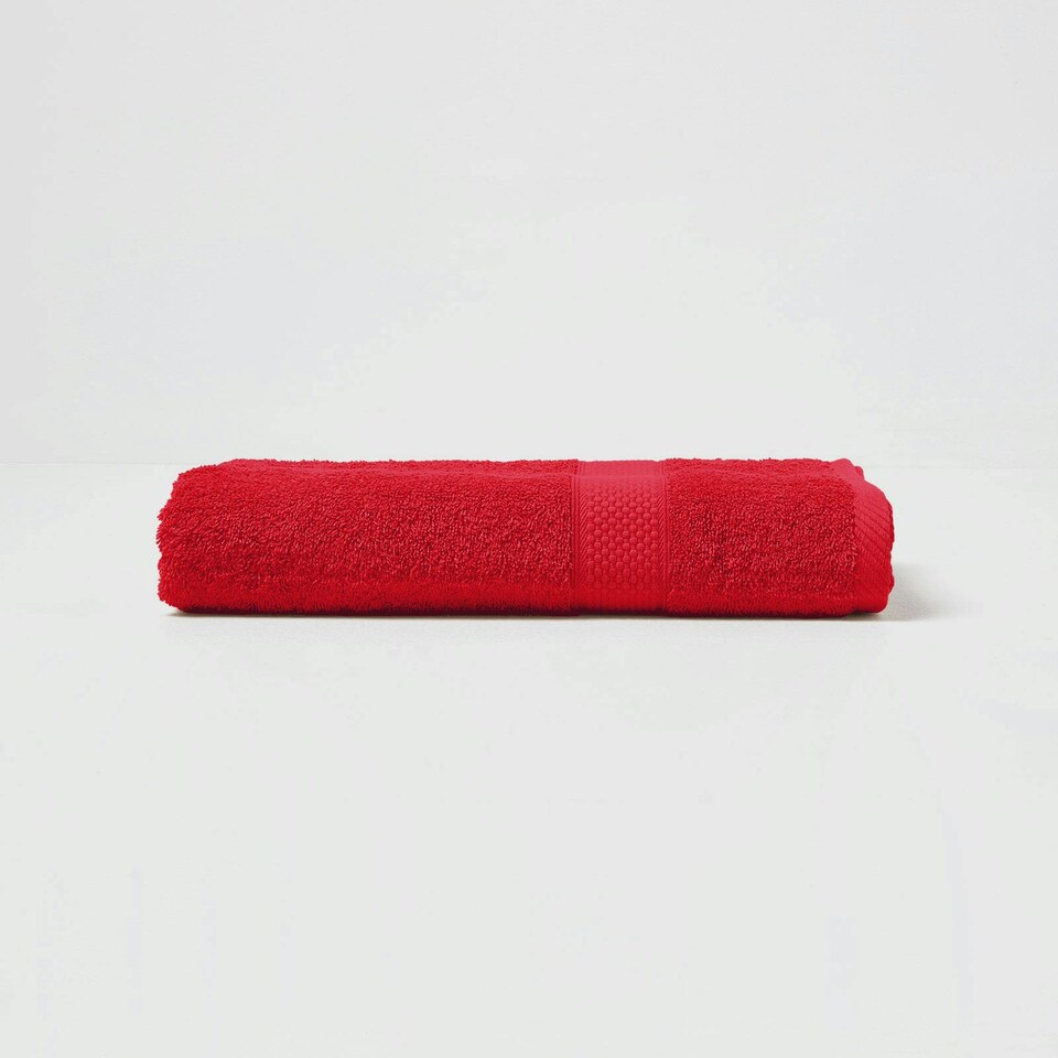 image 1 of Homescapes Turkish Cotton Bath Towel Set of 4 - Red | Red | Bath towel | 4