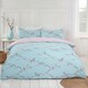 image 1 of OHS Blossom Bird Duvet Cover and Pillowcase Set, Double - Duck Egg Blue
