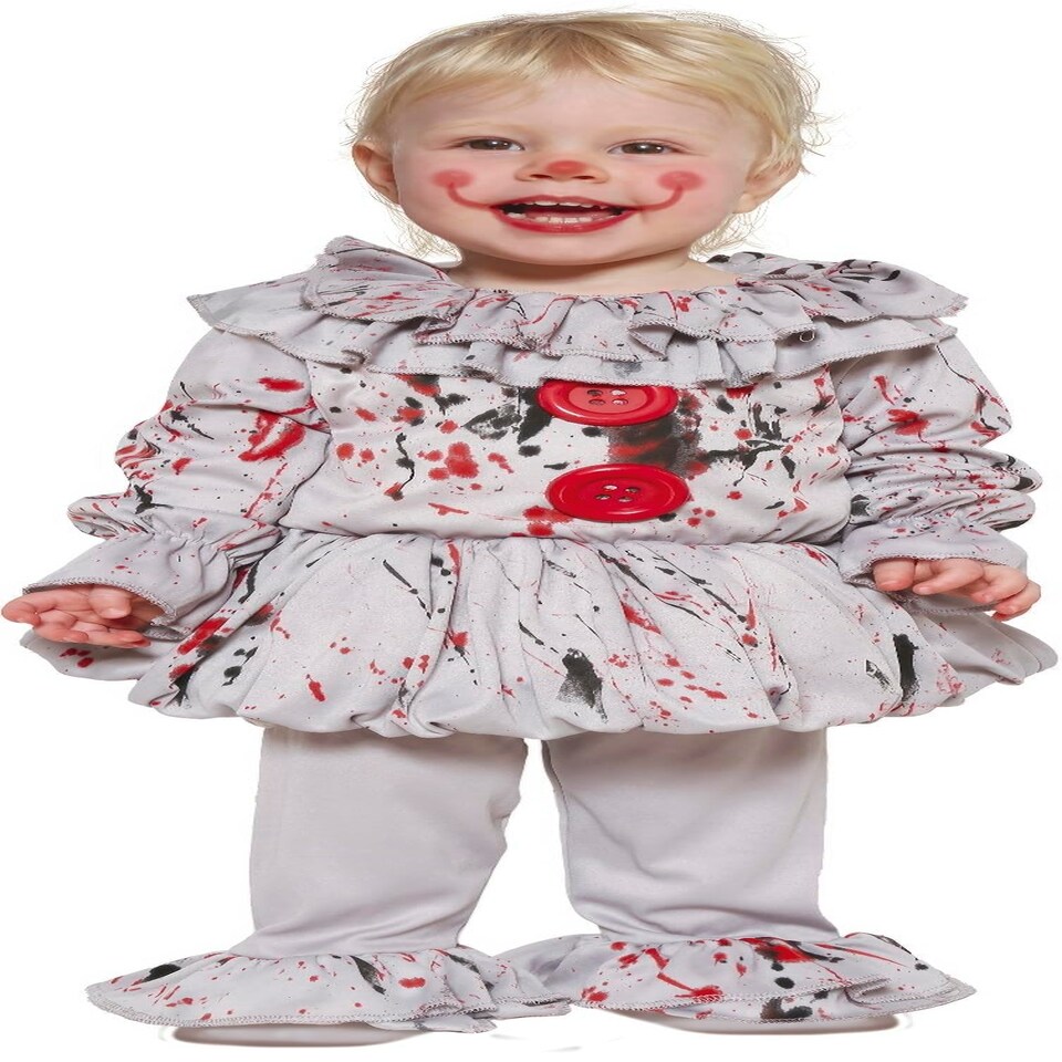 image 1 of Fancy Dress Child Scary Clown Costume - 12-18 m