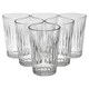 image 6 of Highball Drinking Glasses Whiskey Water Juice Tumblers 6 Set | Clear | 6x350ml Highball Tumblers | 350ml