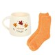 image 1 of Something Different Autumn Magic Mug and Sock Set - Off White/Orange - One Size