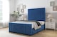 image 2 of Sloomy Kingsley Navy Plush Bed Frame With 50" Upholstered Headboard 3' Single