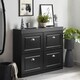 image 6 of SoBuy FSR79-SCH,4 Flip-Drawer Shoe Rack Cabinet Storage 16 Pairs | Black | Black | 1