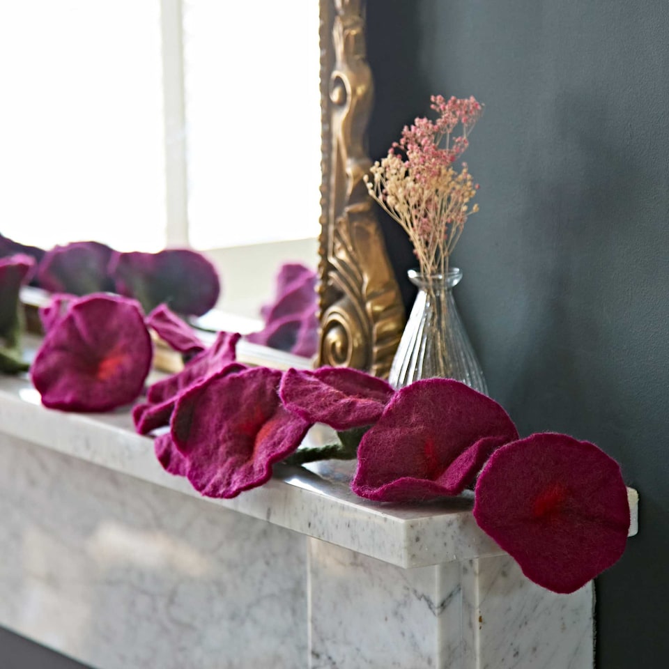 image 1 of Felt Flower Garland