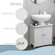 image 5 of HOMCOM Basin Sink Vanity Cabinet Toilet Bathroom Shelf Door Storage Wooden 