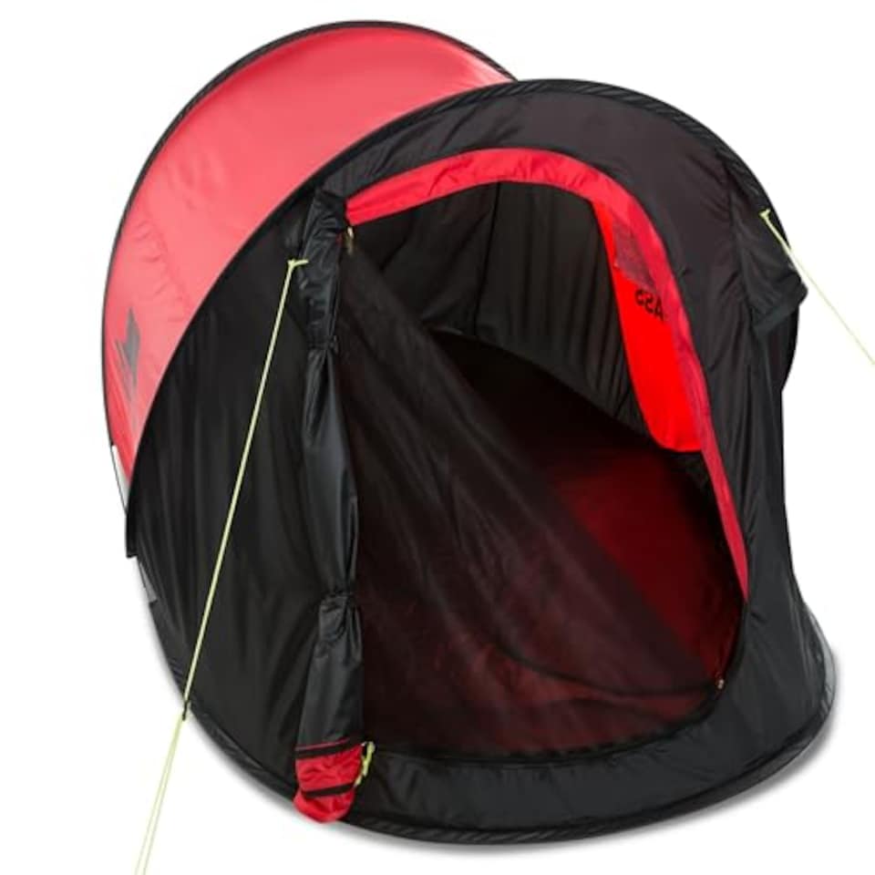 image 1 of Trespass 2 Man Pop Up Tent Waterproof 2 Person Tent Taped Seams 245X145X100cm For Camping Hiking Festival With Carry Bag Swift