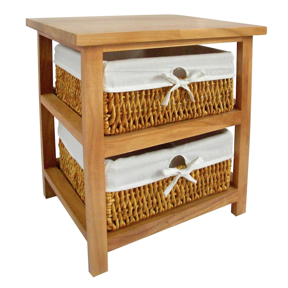 image 1 of Honey 2 Maize Baskets Storage Unit Cream