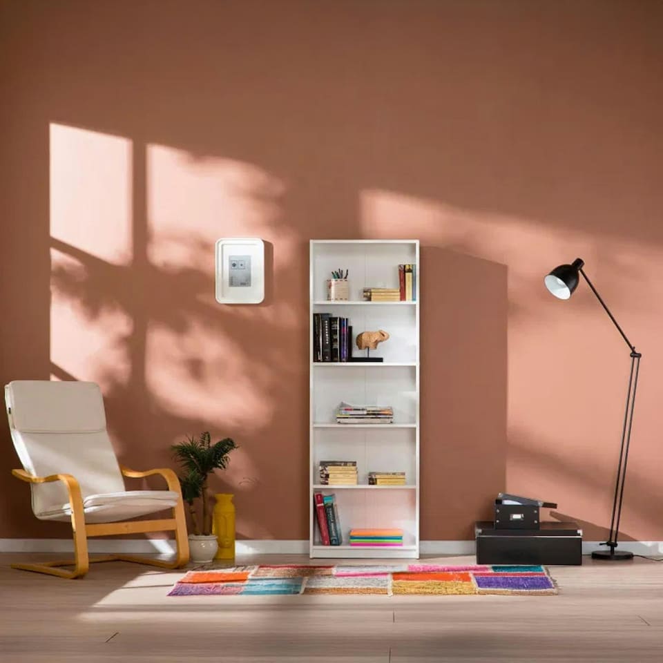 image 1 of Adore Matt White 5 Tier Bookcase Shelving Unit White