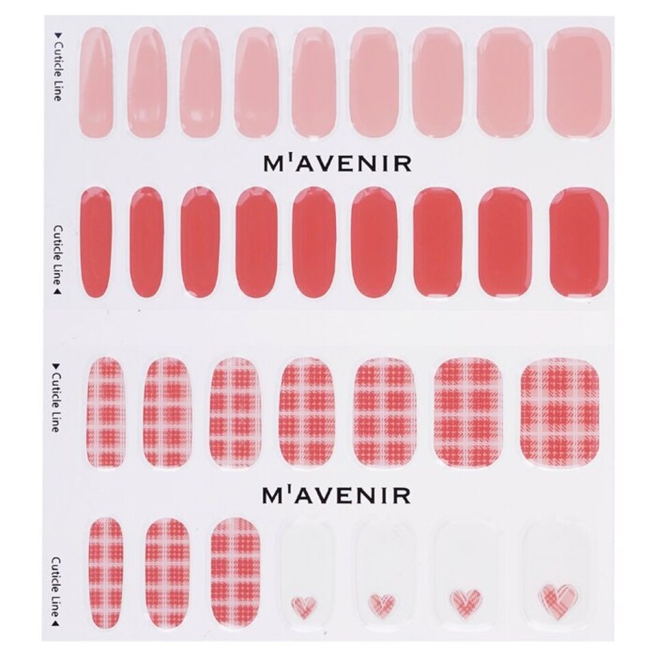 image 1 of Nail Sticker (pink) - # Glen Check Antique Pink Nail - 32pcs Pink