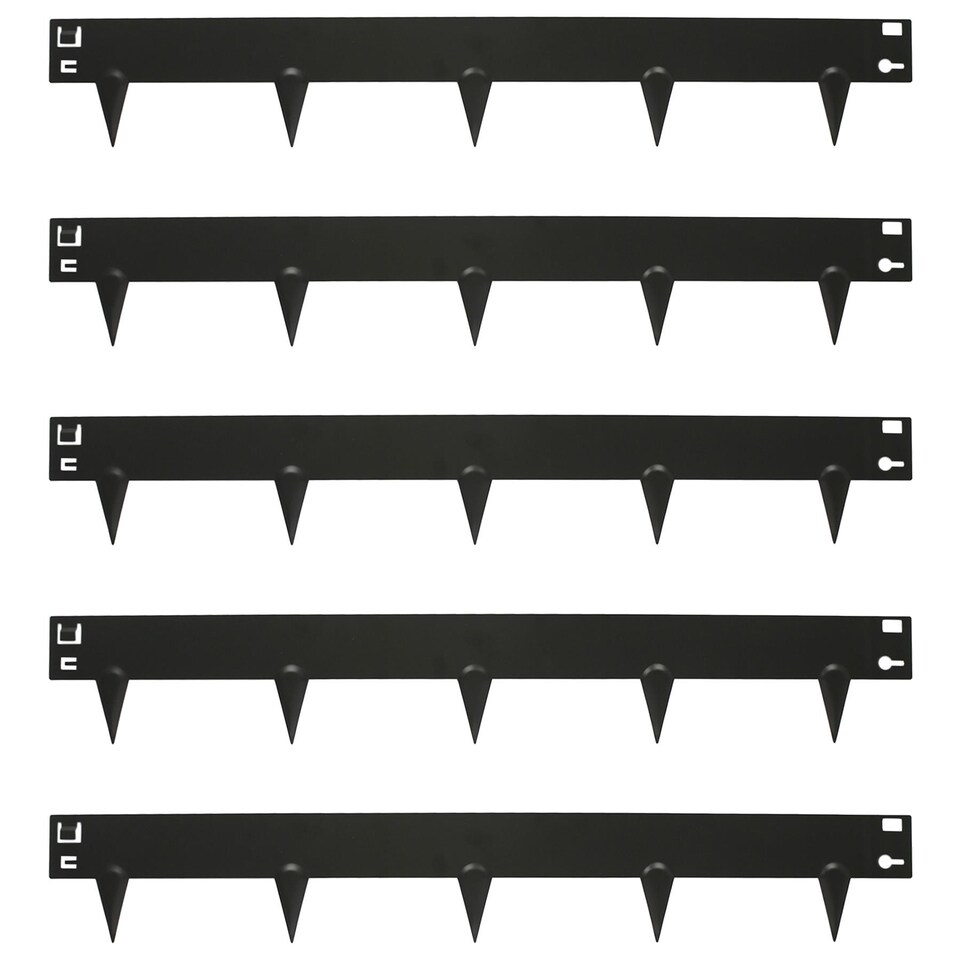 image 1 of Harbour Housewares 5pc Steel Lawn Edging Set - 5m x 8cm - Black