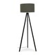 image 3 of ValueLights Barbro Black Tripod Floor Lamp Drum Shade & Bulb