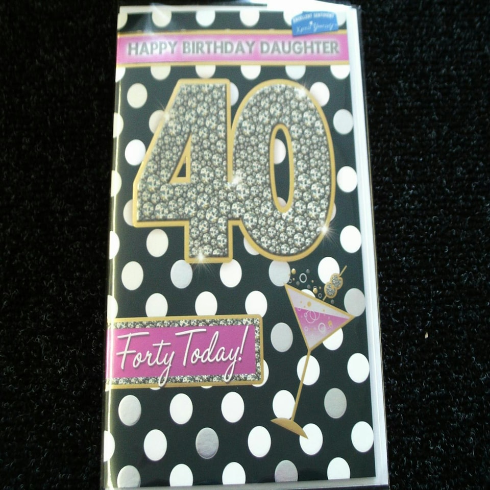 image 1 of Xpress Yourself Daughter 40 Today! Medium Sized Style Birthday Card
