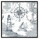 image 2 of Compass & map (Picture Frame) Grey | L