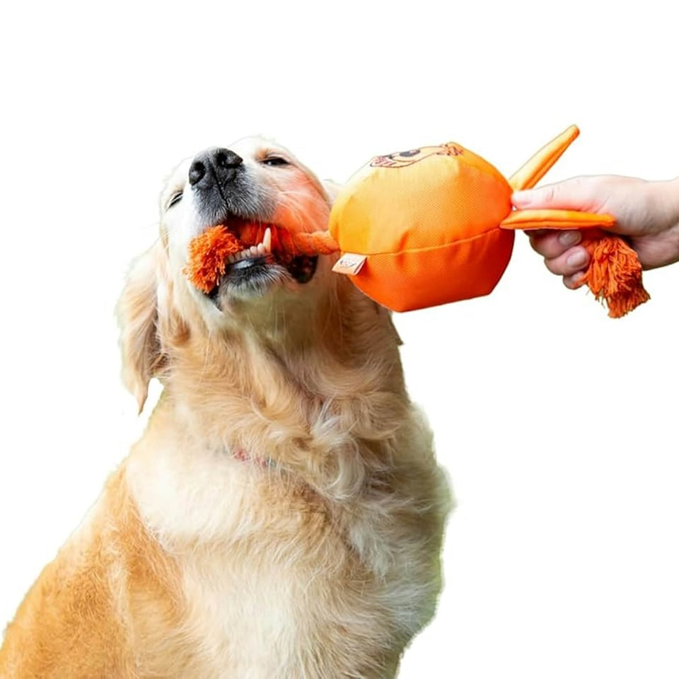 image 1 of Good Boy Tug Space Lobber Dog Toy - Orange - One Size