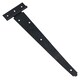 image 4 of 12in / 300mm Heavy Duty T Tee Hinges For Shed + Garden Gates Black Finish 8pc