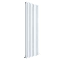 Vertical Double Panel Designer Radiator, 1800 x 528mm - Gloss White | White | Gloss White | 1