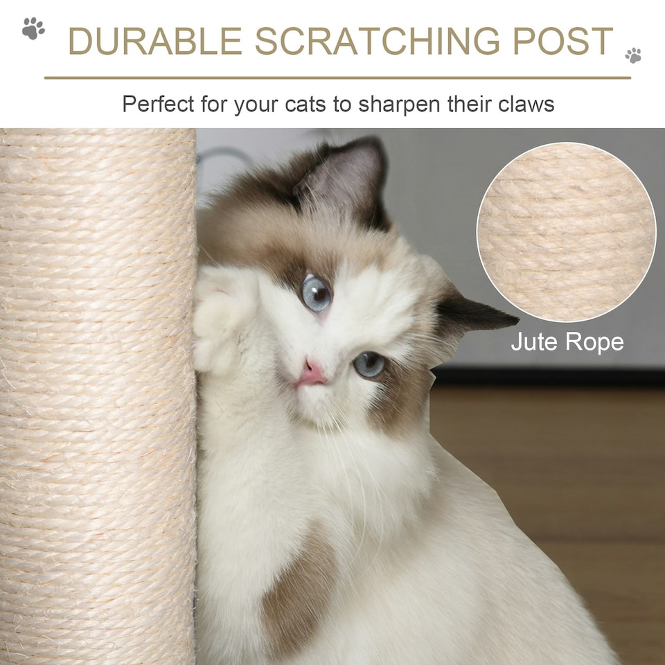 image 1 of PawHut Multi-level Cat Tree Tower with Condo Scratching Post, 150cm, Grey